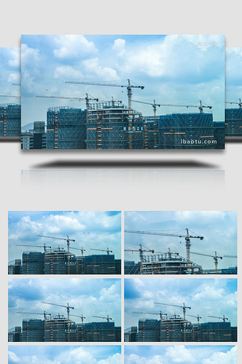 城市建设建筑工地4K实拍延时图片