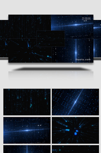 大气科技数字矩阵特效元素图片