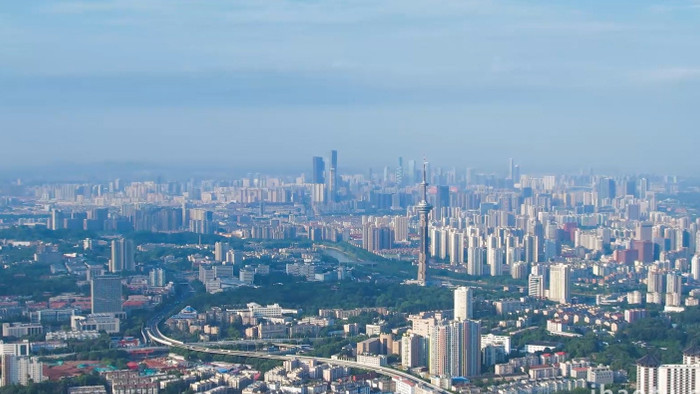 南京城市天际线南京全景4K航拍