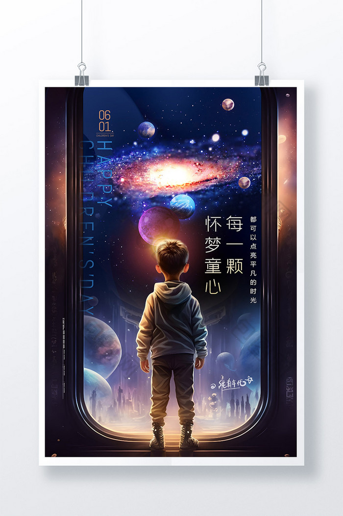 宇宙太空梦想六一节促销图片图片