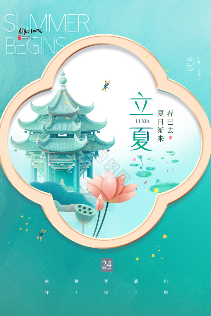 立夏24节气模板-包图网