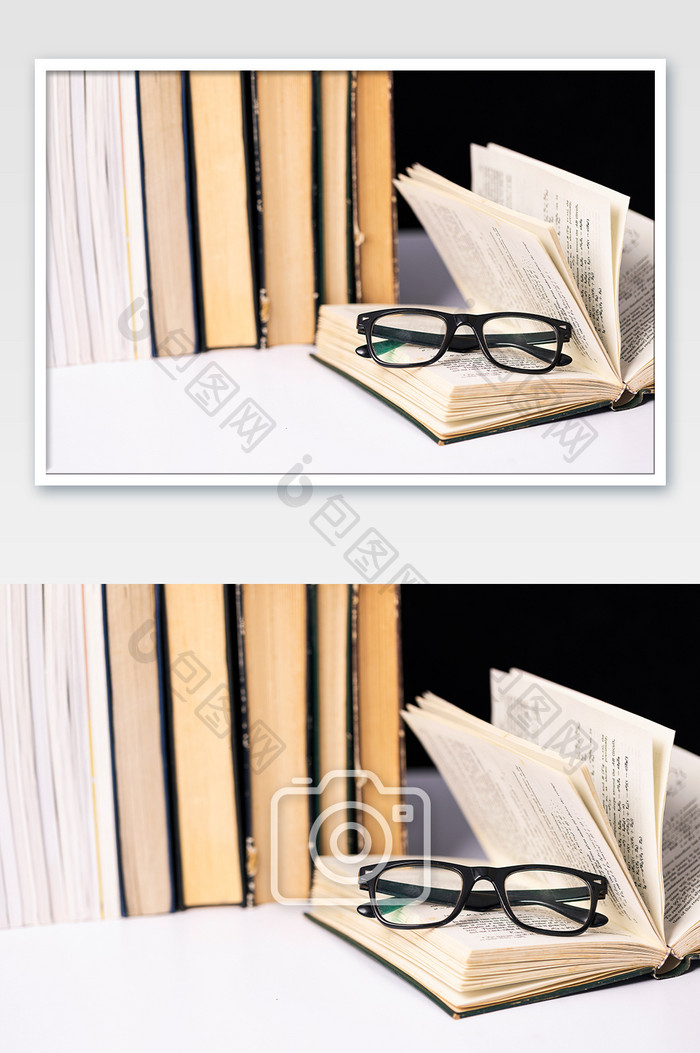 黑框眼镜图书创意世界读书日