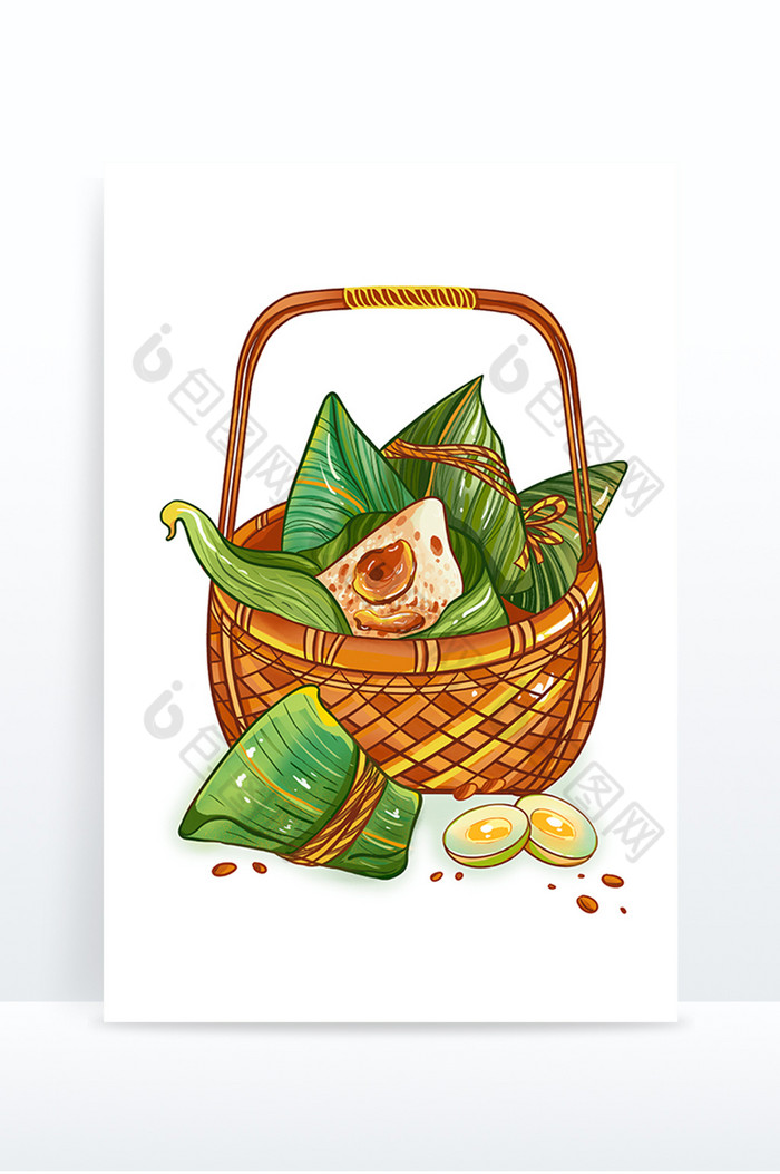 端午节肉粽子插画图片图片