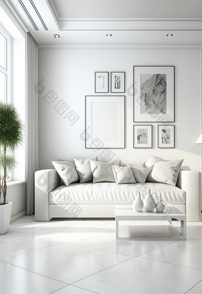 室内阳光家具简洁沙发装修瓷砖地