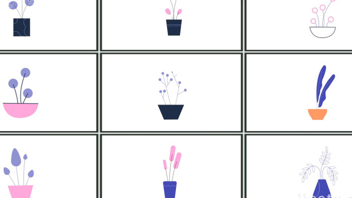 15个卡通盆栽植物动画AE模板