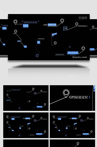 简洁简约GPS定位图标字幕图片