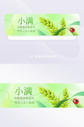 绿色小满节气活动banner