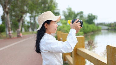 人像女孩户外摄影拍照实拍