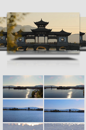 云南人文古建筑湖泊意境实拍图片