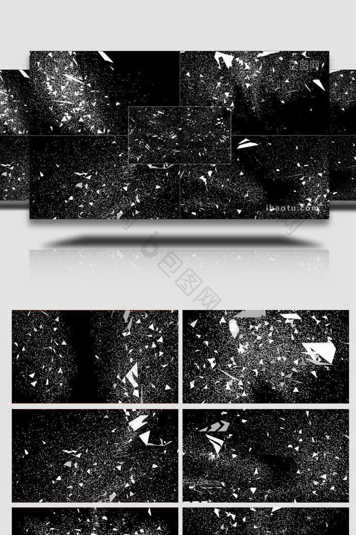 冰雪霜冻破裂粉碎特效元素