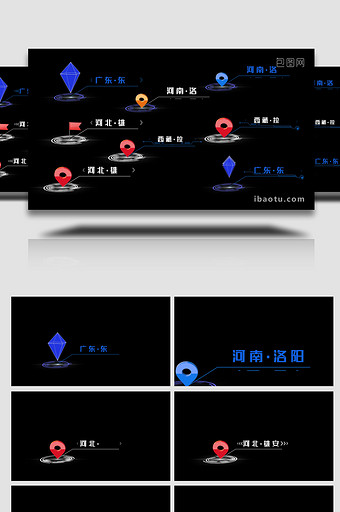 科技定位字幕动画展示AE模板图片