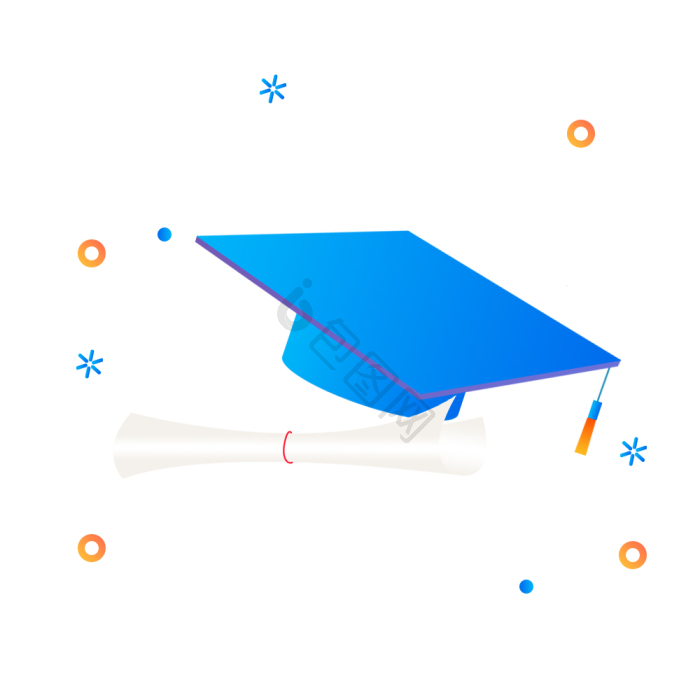 毕业季穿学士服的学生gif动图下载-包图网