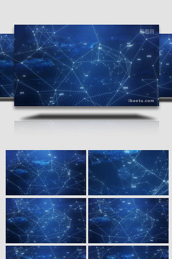 科技数据互联粒子线背景视频图片