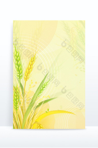 麦子麦穗芒种播种节气背景图片