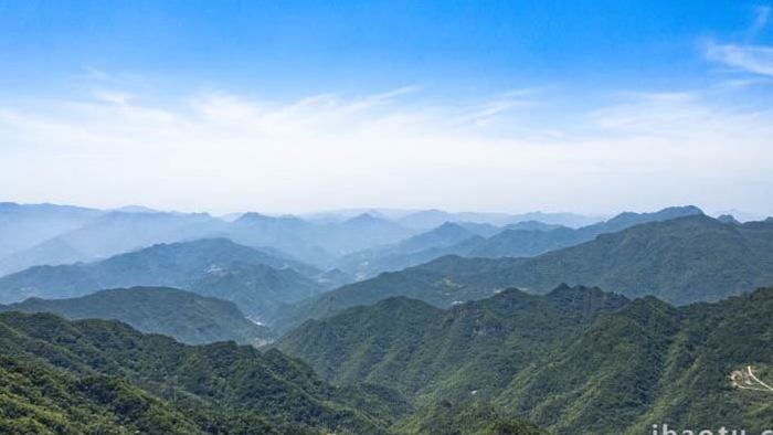 自然风光湖北十堰巍峨大山延时