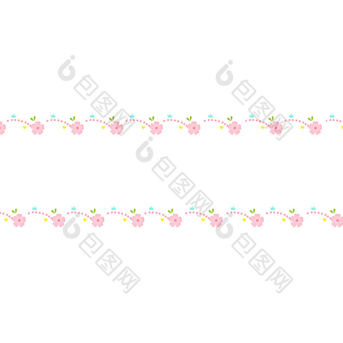 粉色花卉分割线日常小清新GIF