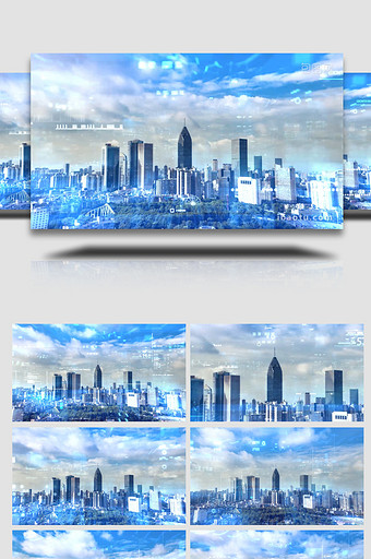 城市大数据科技背景视频展示图片