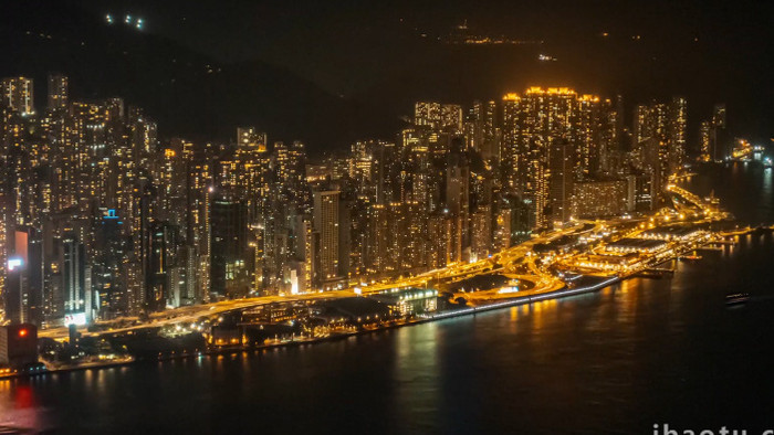 大气城市万家灯火交通夜景延时