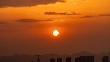 自然震撼天空晚霞日落风光延时