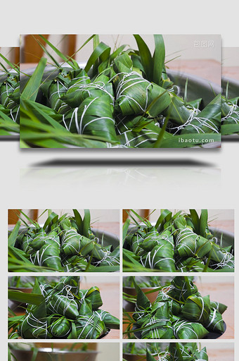 端午节传统节日美食粽子4K实拍图片