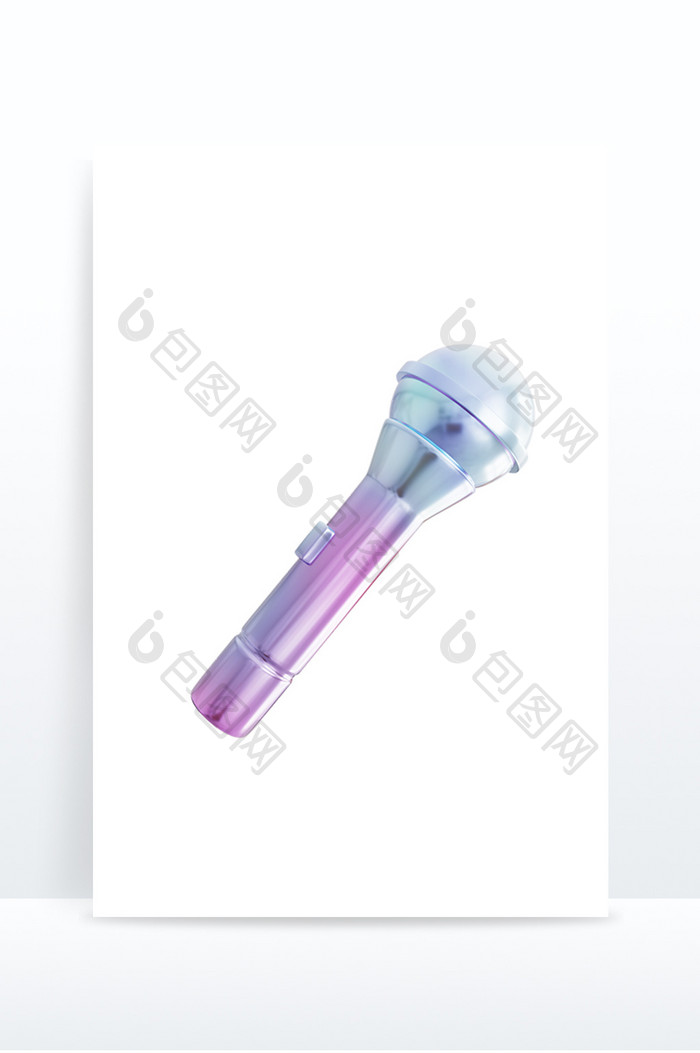 3D立体酸性紫色话筒