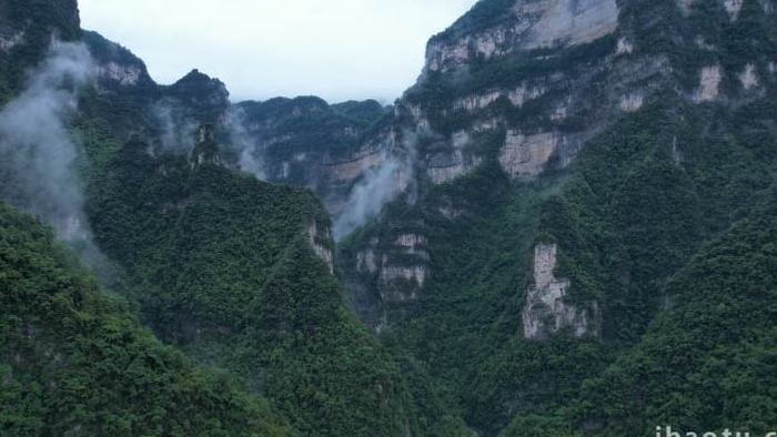 自然宜昌三峡竹海4A景区航拍