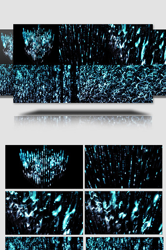 蓝色炫光粒子元素视频AE模板图片