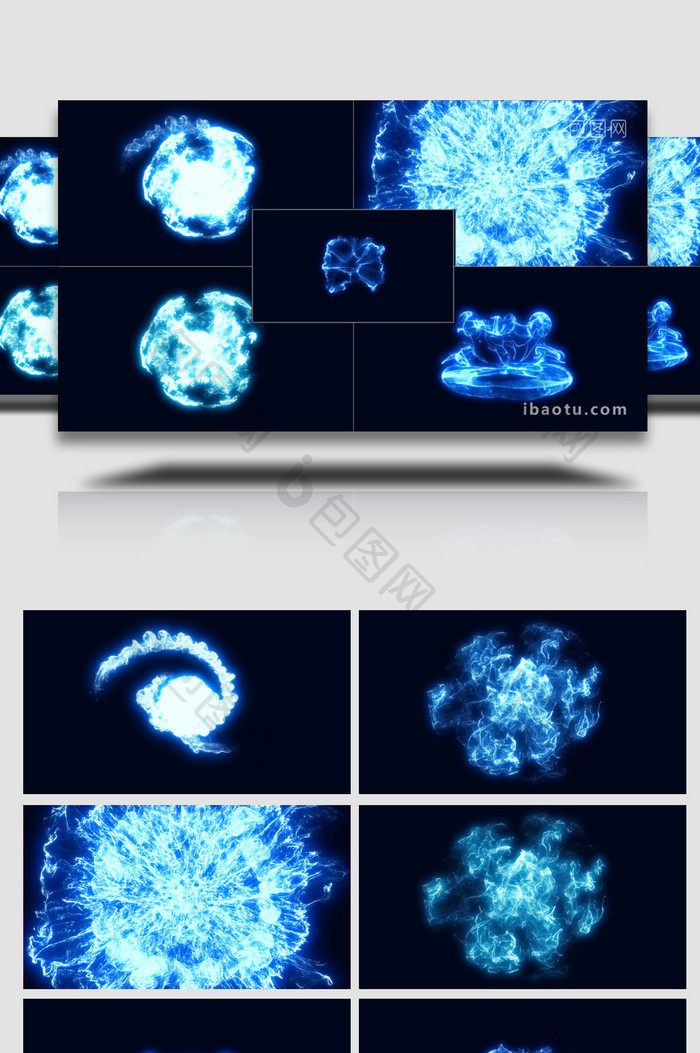 震撼能量爆炸发光特效元素