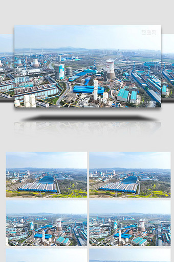 工业生产南钢集团钢铁厂4K航拍图片