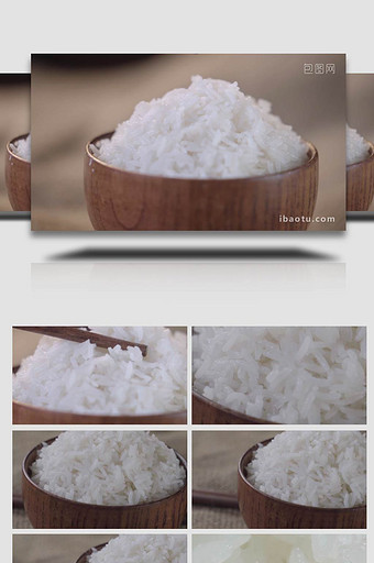 农村米饭微距实拍4K图片