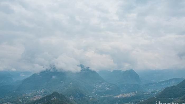 自然风光震撼山峰云海山川延时