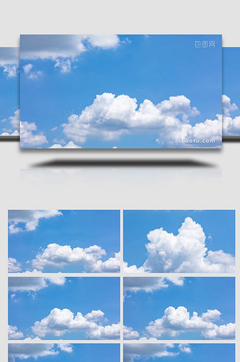 延时移动的蓝天白云实拍4k图片