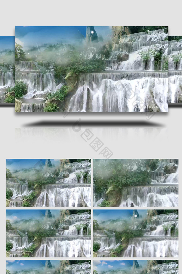 中国风传统古典山水画背景视频