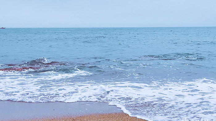 大海海洋海滩沙滩海浪波浪实拍