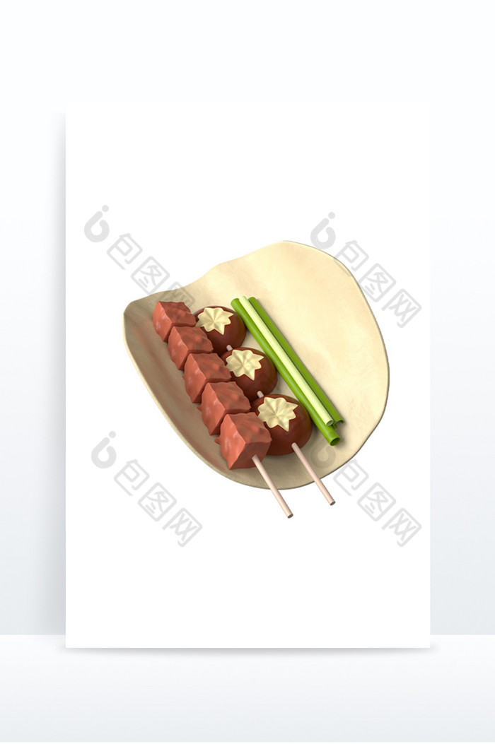 3d立体夏季食物烧烤烤肉图片图片
