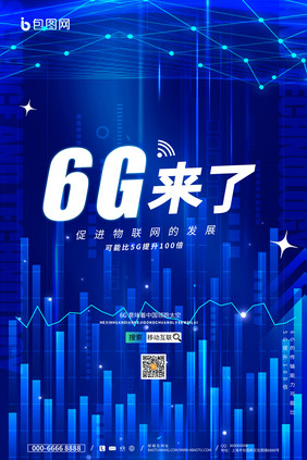 大气科技互联网6g来了科技海报