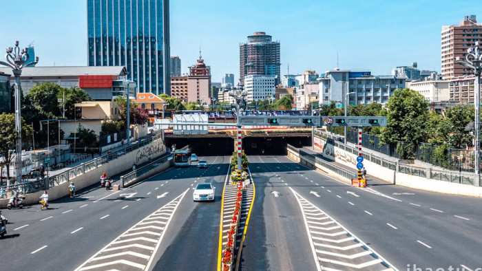 交通震撼城市街道车流延时