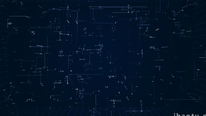 科技粒子网络数据线路背景视频