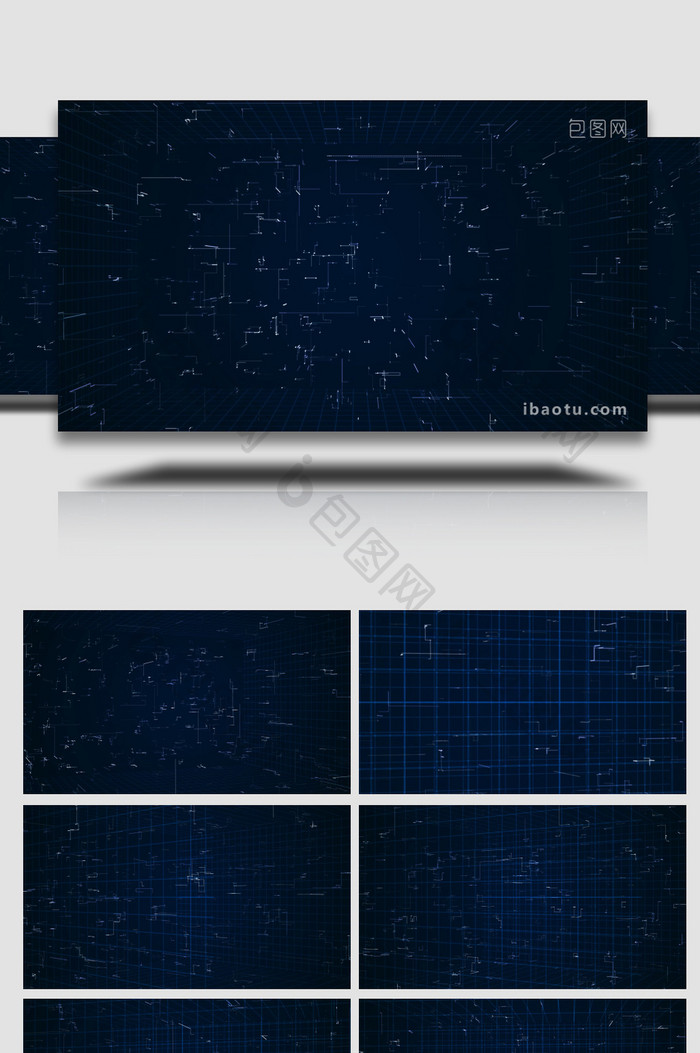 科技粒子网络数据线路背景视频