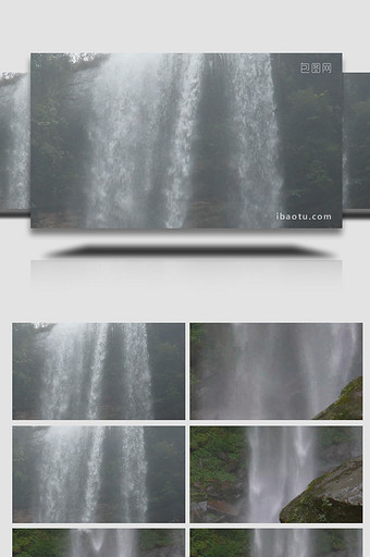 唯美的瀑布峡谷风貌实拍4K图片