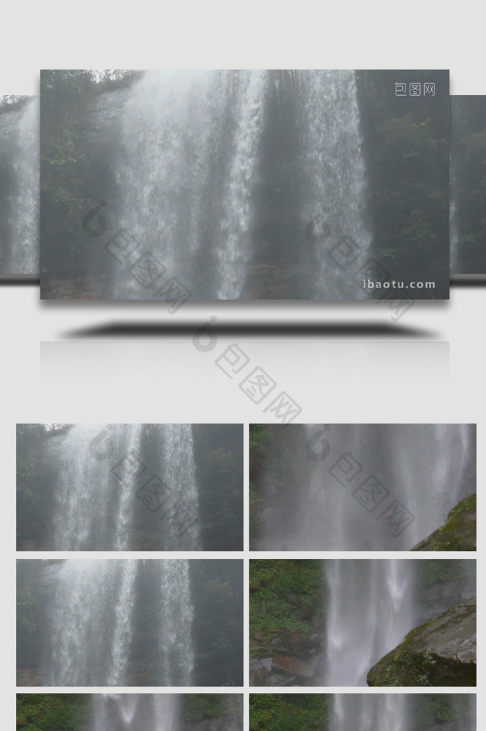 唯美的瀑布峡谷风貌实拍4K