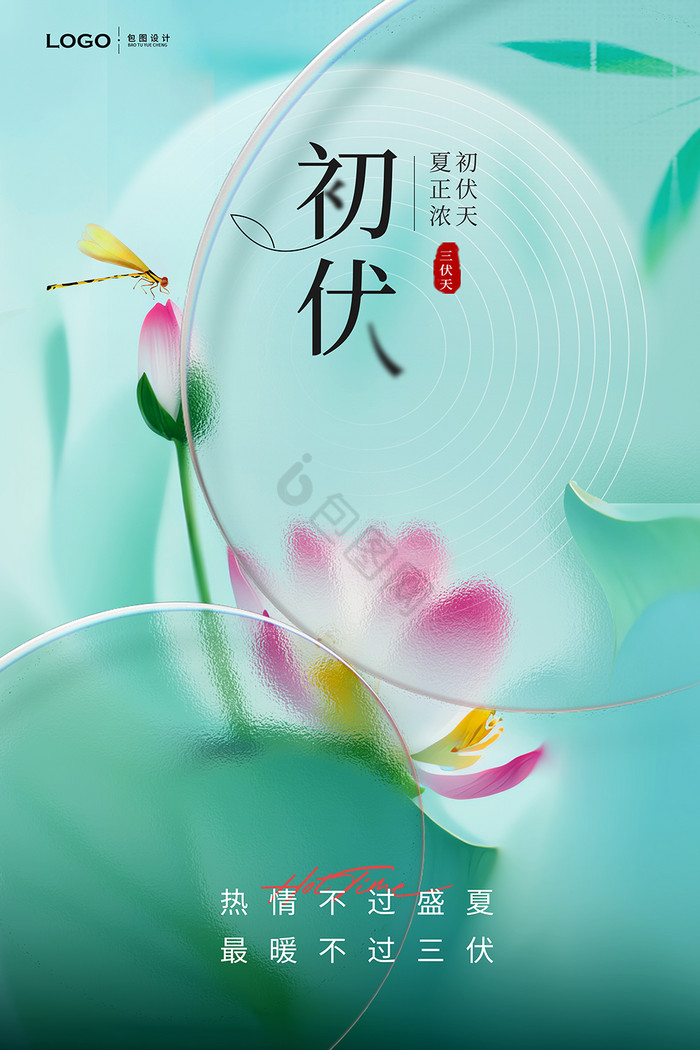 三伏天初伏模板-包图网