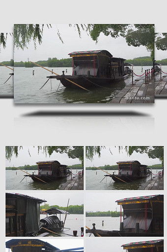 嘉兴南湖红船红色地标4K实拍图片