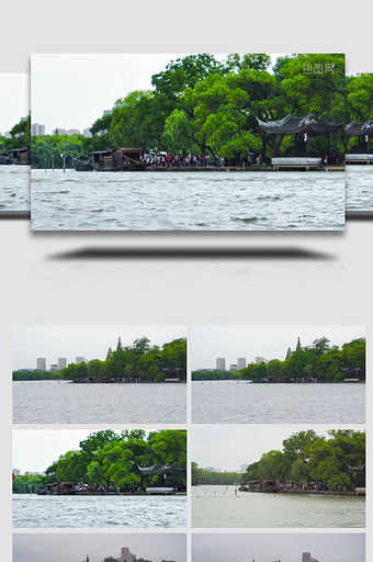 红色地标嘉兴南湖红船4K实拍图片