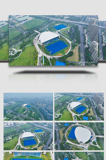 亚运会体育场拱墅运河体育场4K图片