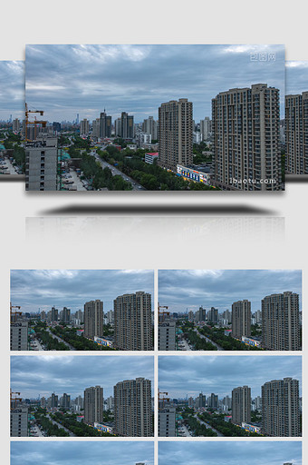 大气北京傍晚车流商业大厦实拍延图片