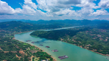 大气风光江河山川蓝天白云延时