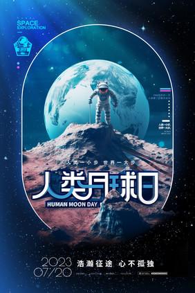 宇宙宇航员插画海报