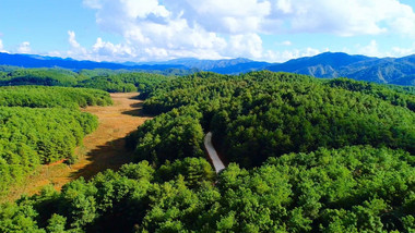 哀牢山九天湿地水库美景4K航拍