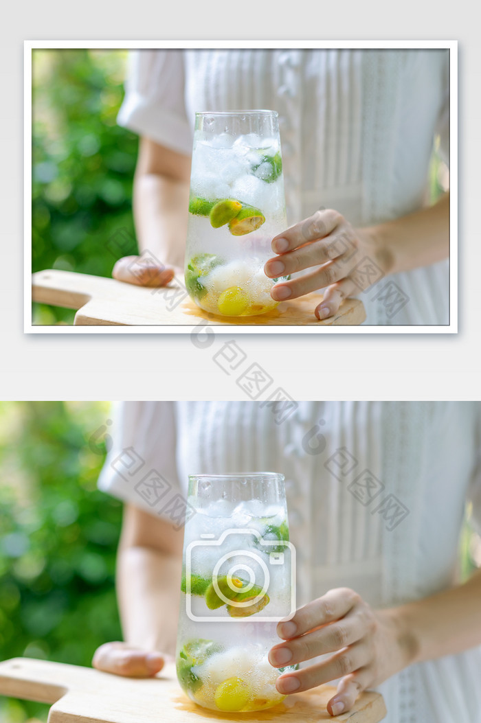 夏日饮料清凉冰冻柠檬茶图片图片